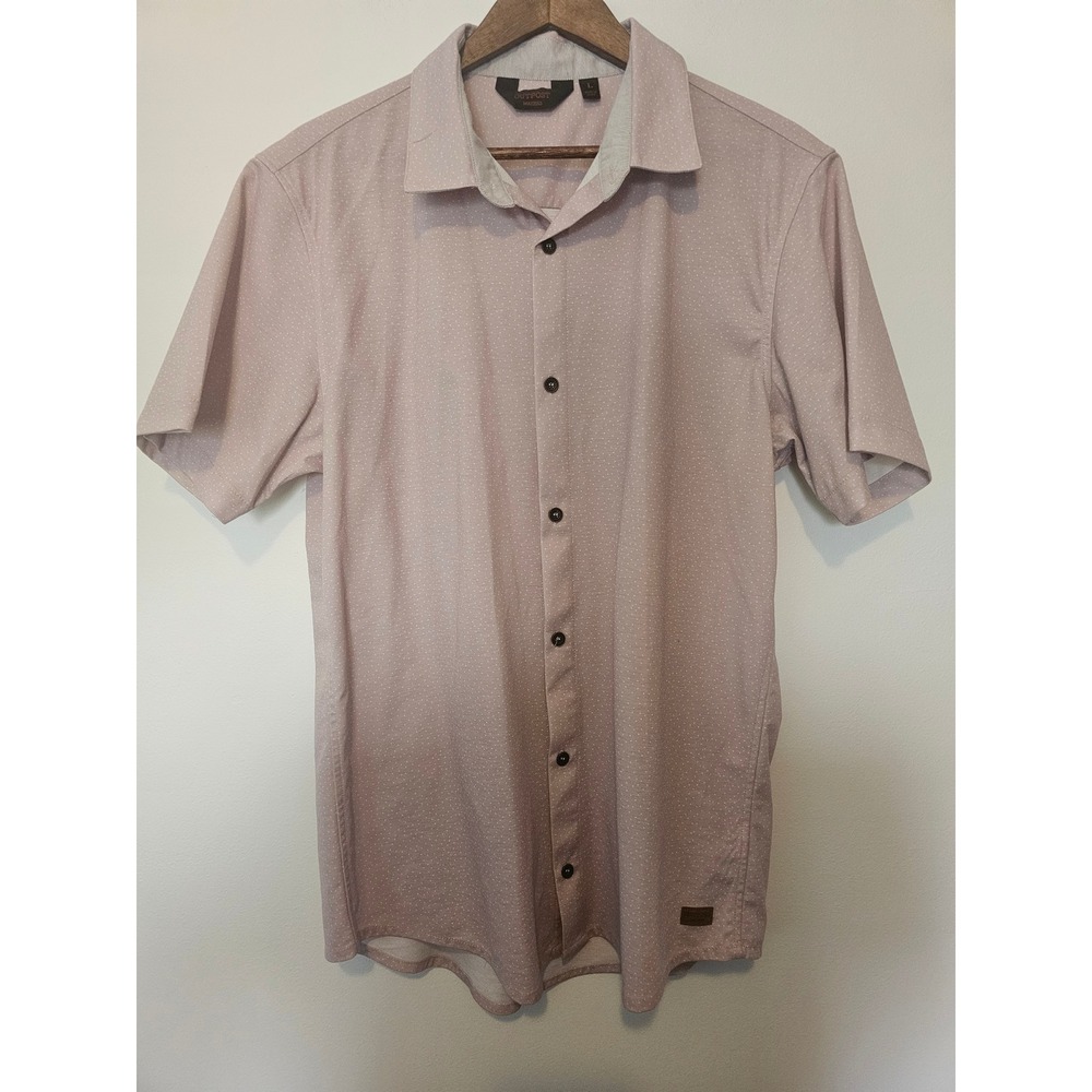 [Smart Casual] Outpost Makers by Buckle Button Down  Mens‎ L Mauve Dot Stretch